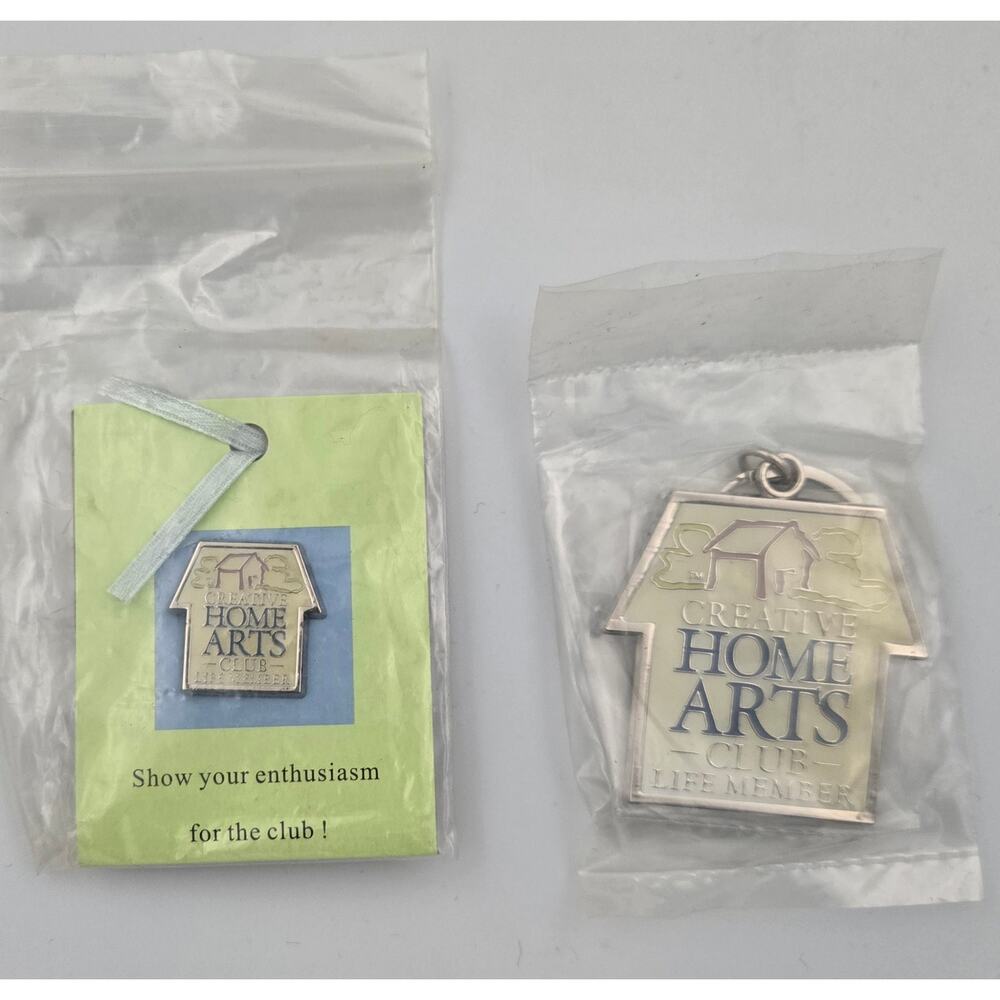 Creative Home Arts Club Life Member Keychain and Lapel Pin
